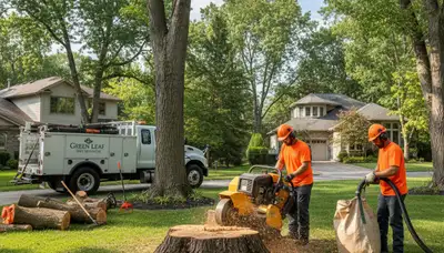 Professional stump removal service in Kissimmee, FL with expert grinding near lakefront property