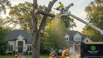Professional tree removal service in Kissimmee, FL by Chop Chop Tree experts safely cutting oak trees